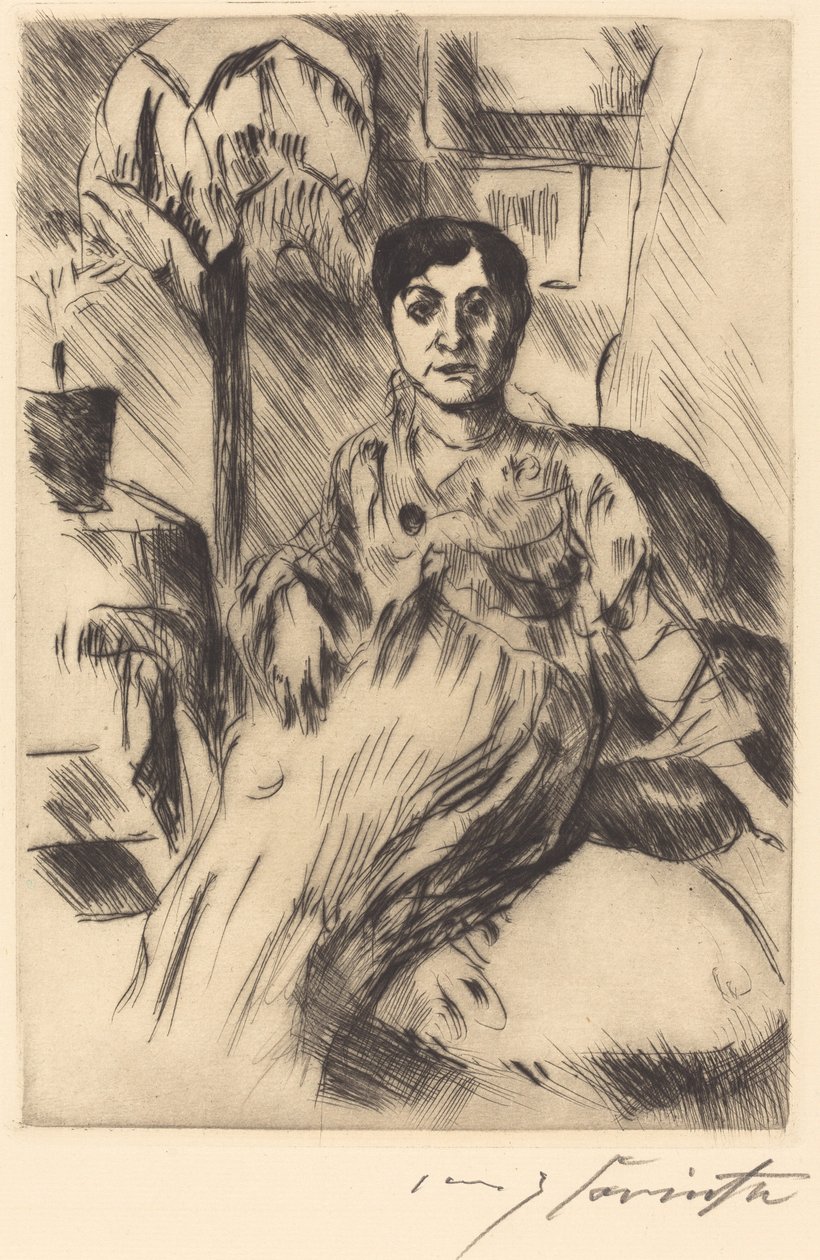Interiér se ženou Interiér se ženou, 1917. od Lovis Corinth