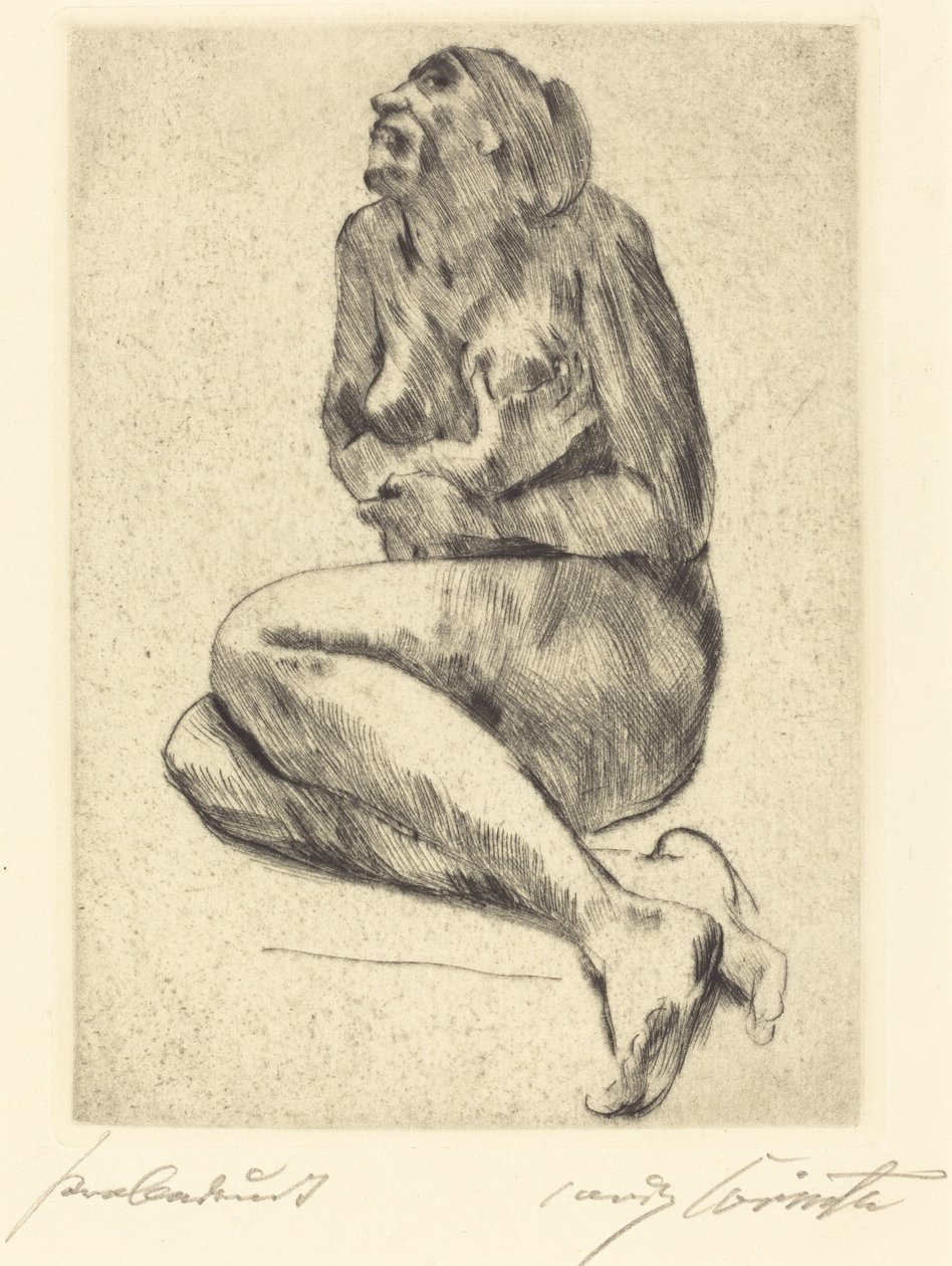 Krčící se ženský akt Krčící se ženský akt, 1914. od Lovis Corinth