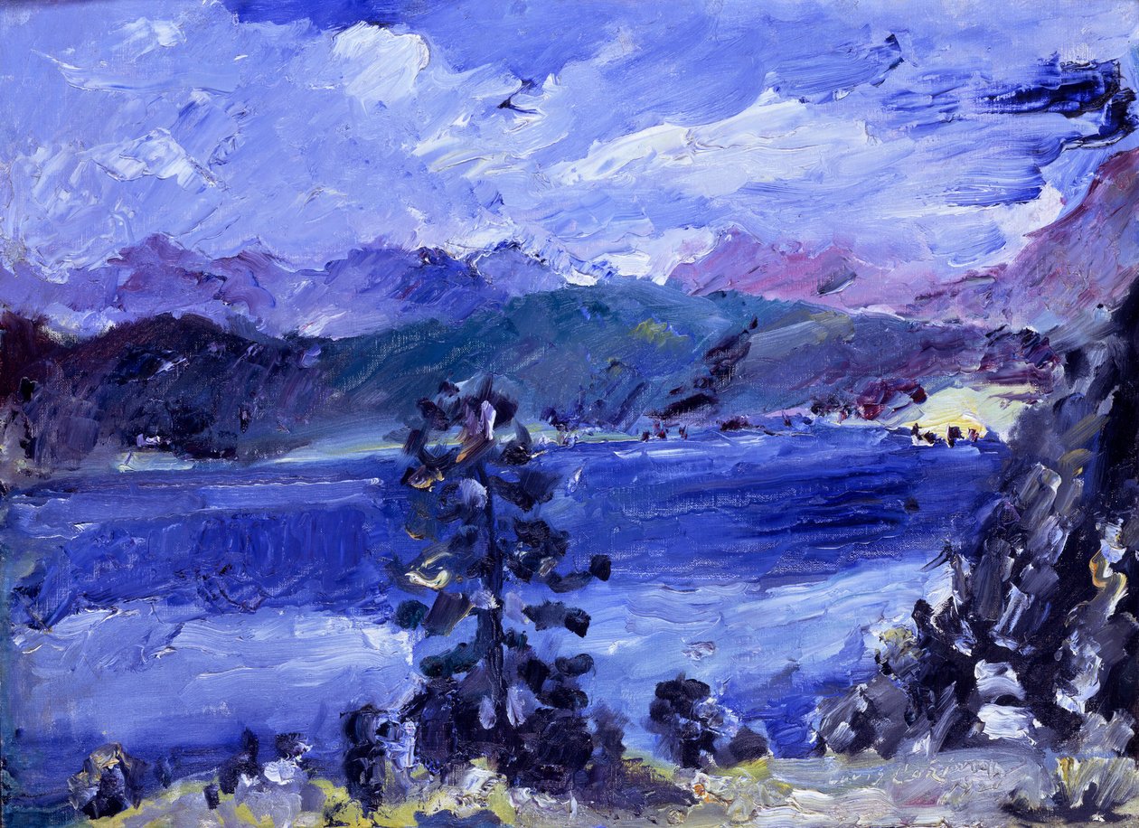 Jezero Walchen s modřínem od Lovis Corinth