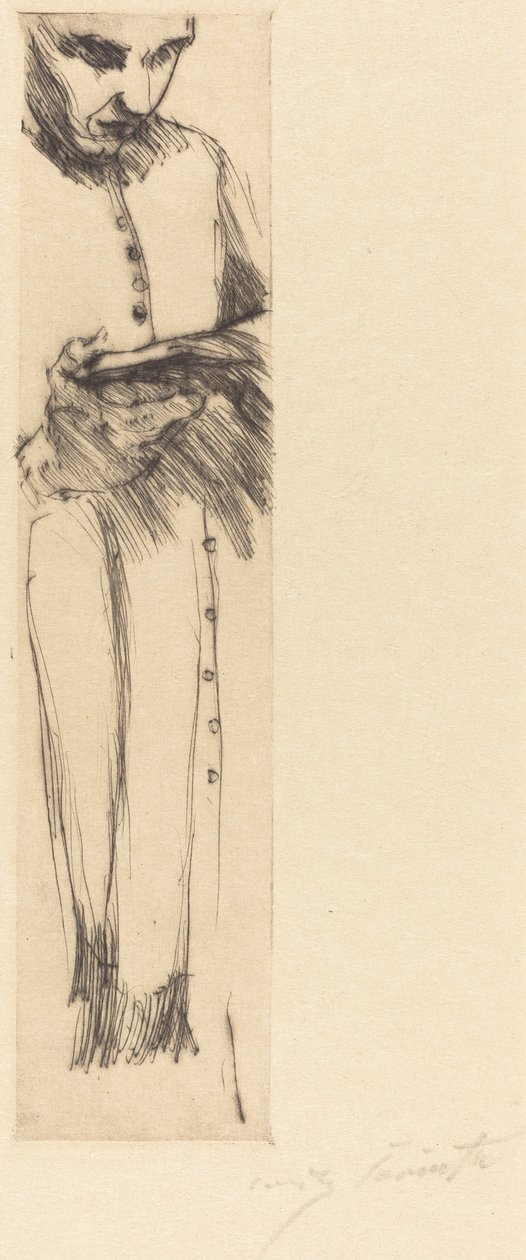 Čtenářský mnich Priest Reading, 1916. od Lovis Corinth