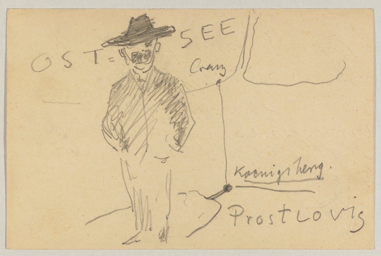 Lovis Corinth Carlu Strathmannovi: pohlednice, razítko 10. dubna 1903 od Lovis Corinth