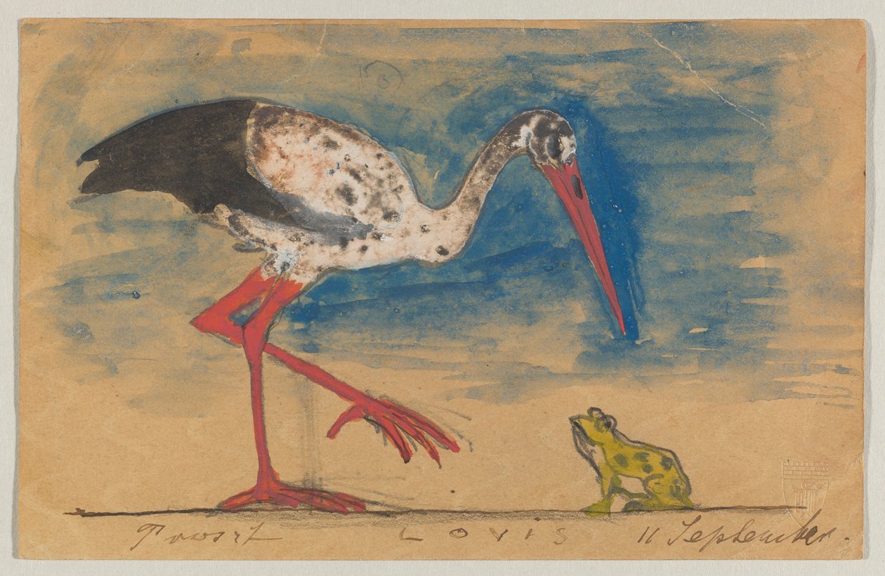 Lovis Corinth Carlu Strathmannovi: pohlednice, poštovní razítko 10. září 1899 od Lovis Corinth