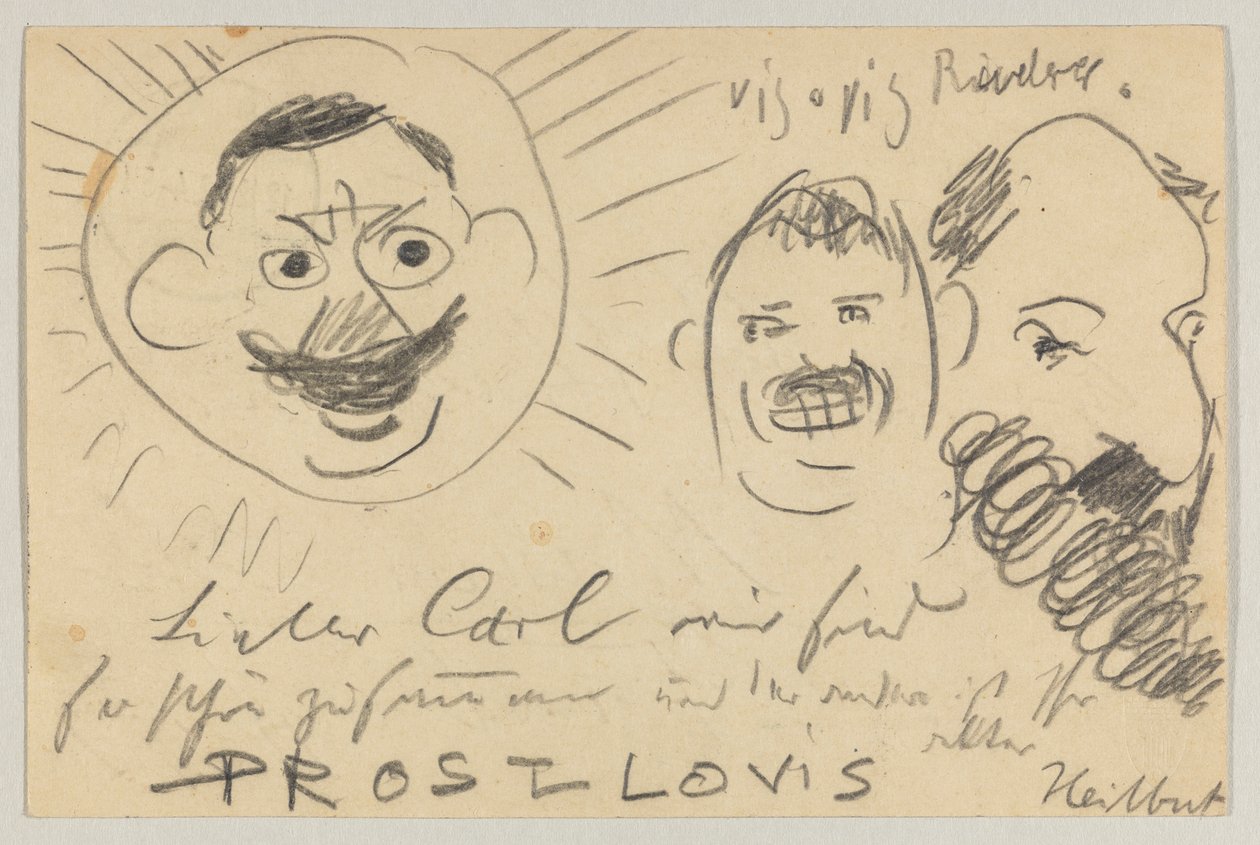 Lovis Corinth Carlu Strathmannovi: pohlednice, razítko 12. prosince 1902 od Lovis Corinth
