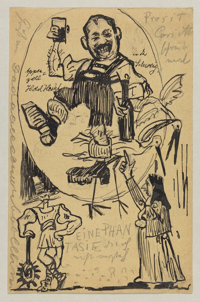 Lovis Corinth Carlu Strathmannovi: pohlednice, razítko 12. června 1895 (Appenzell) od Lovis Corinth