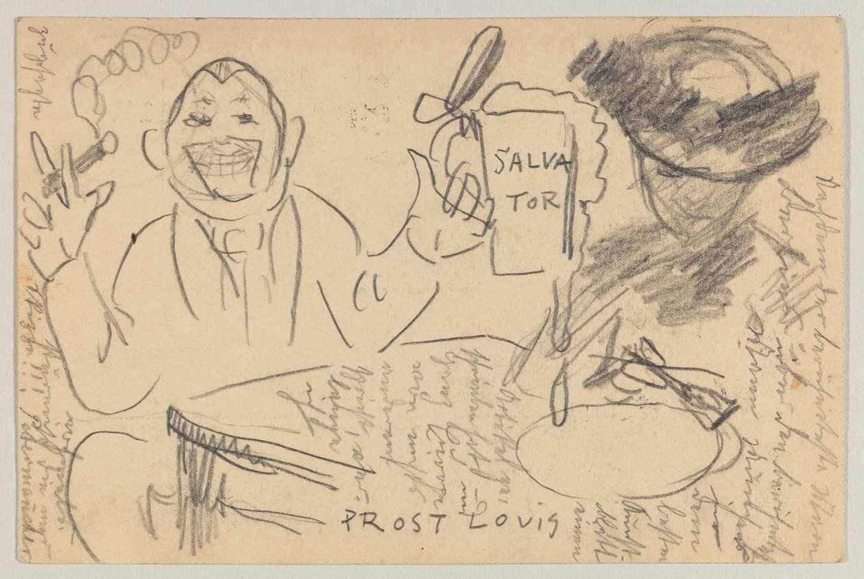 Lovis Corinth Carlu Strathmannovi: pohlednice, razítko 13. března 1903 od Lovis Corinth