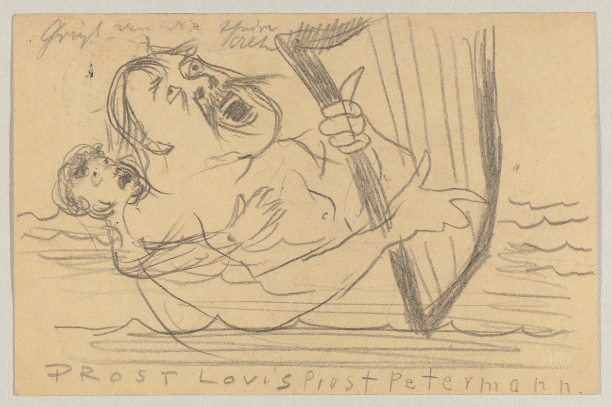 Lovis Corinth Carlu Strathmannovi: pohlednice, razítko 18. července 1903 od Lovis Corinth