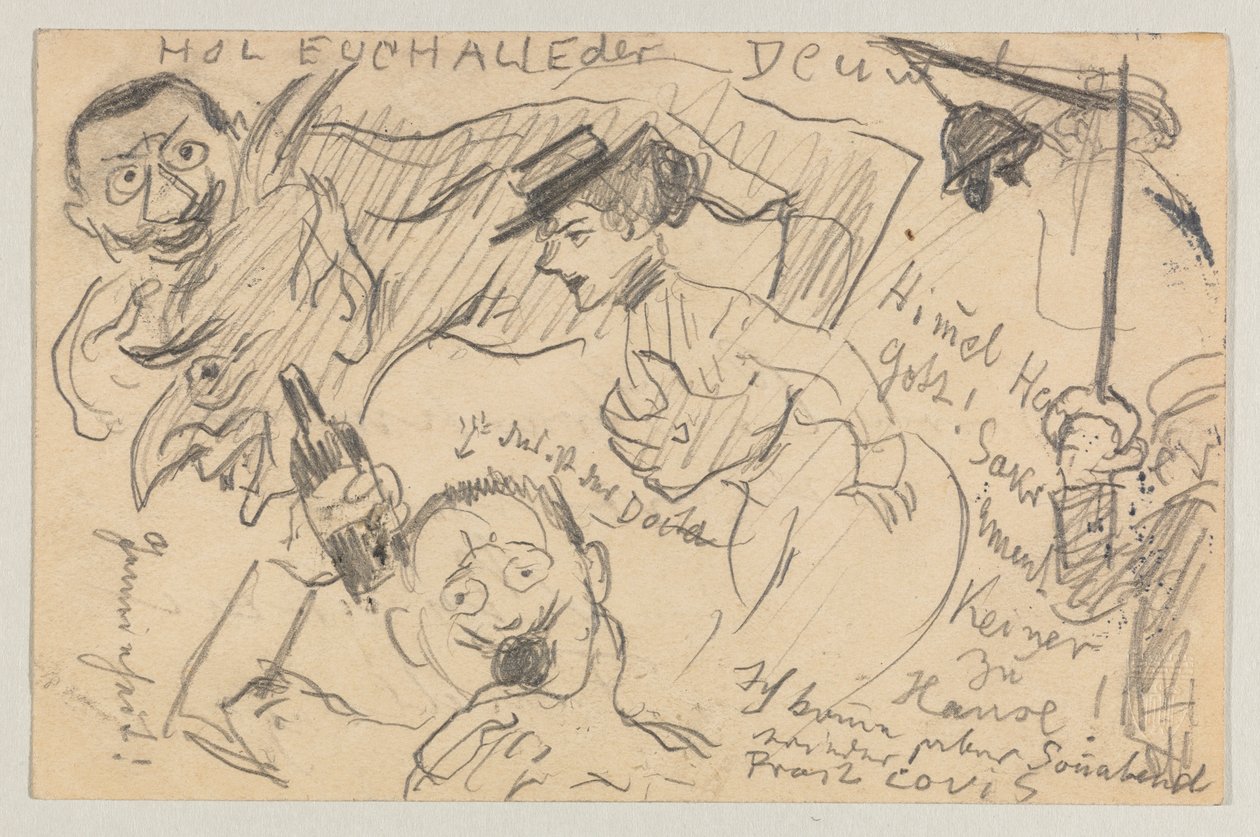 Lovis Corinth Carlu Strathmannovi: pohlednice, razítko 20. září 1901 od Lovis Corinth