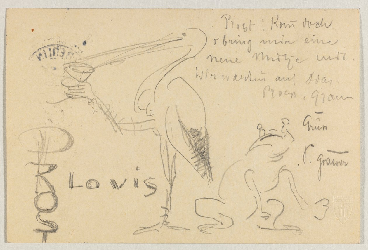 Lovis Corinth Carlu Strathmannovi: pohlednice, razítko 20. září 1906 od Lovis Corinth