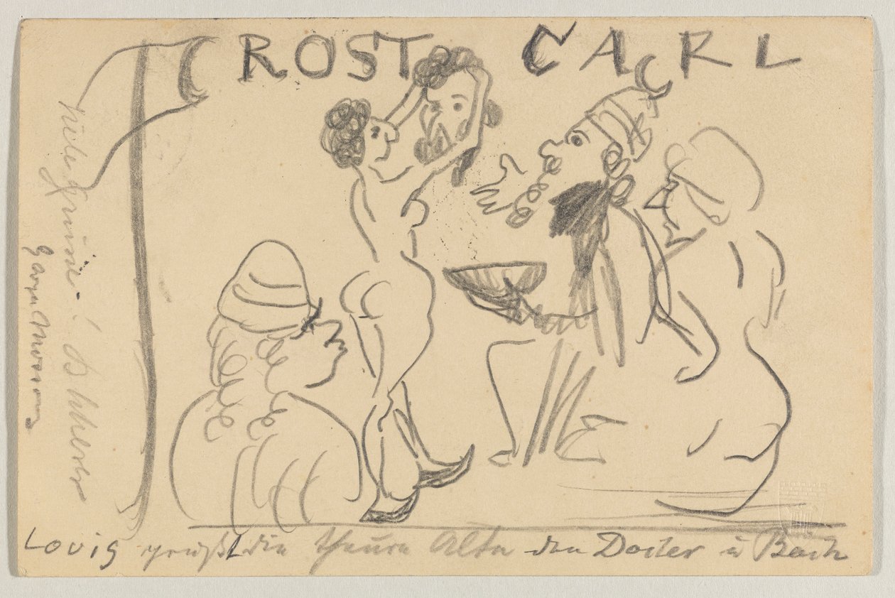 Lovis Corinth Carlu Strathmannovi: pohlednice, razítko 22. května 1905 od Lovis Corinth