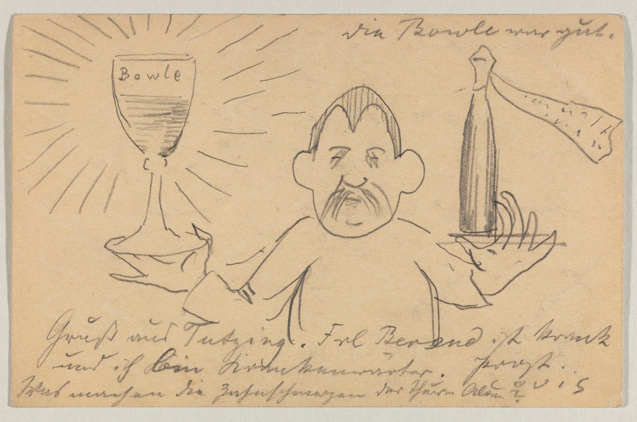 Lovis Corinth Carlu Strathmannovi: pohlednice, razítko 22. září 1902 od Lovis Corinth