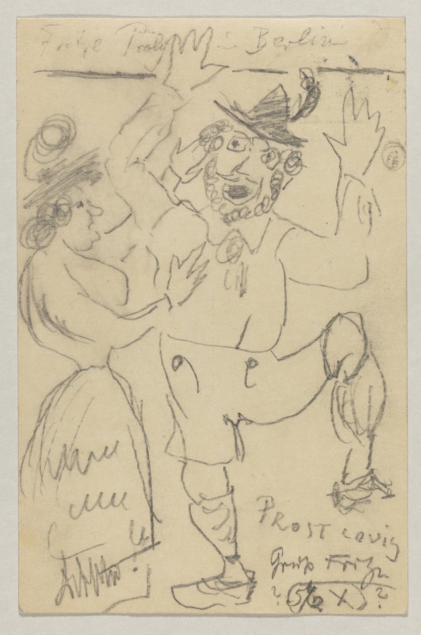 Lovis Corinth Carlu Strathmannovi: pohlednice, razítko 25. února 1904 od Lovis Corinth