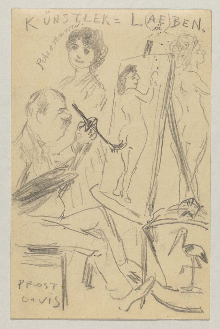 Lovis Corinth Carlu Strathmannovi: pohlednice, razítko 25. června 1904 od Lovis Corinth