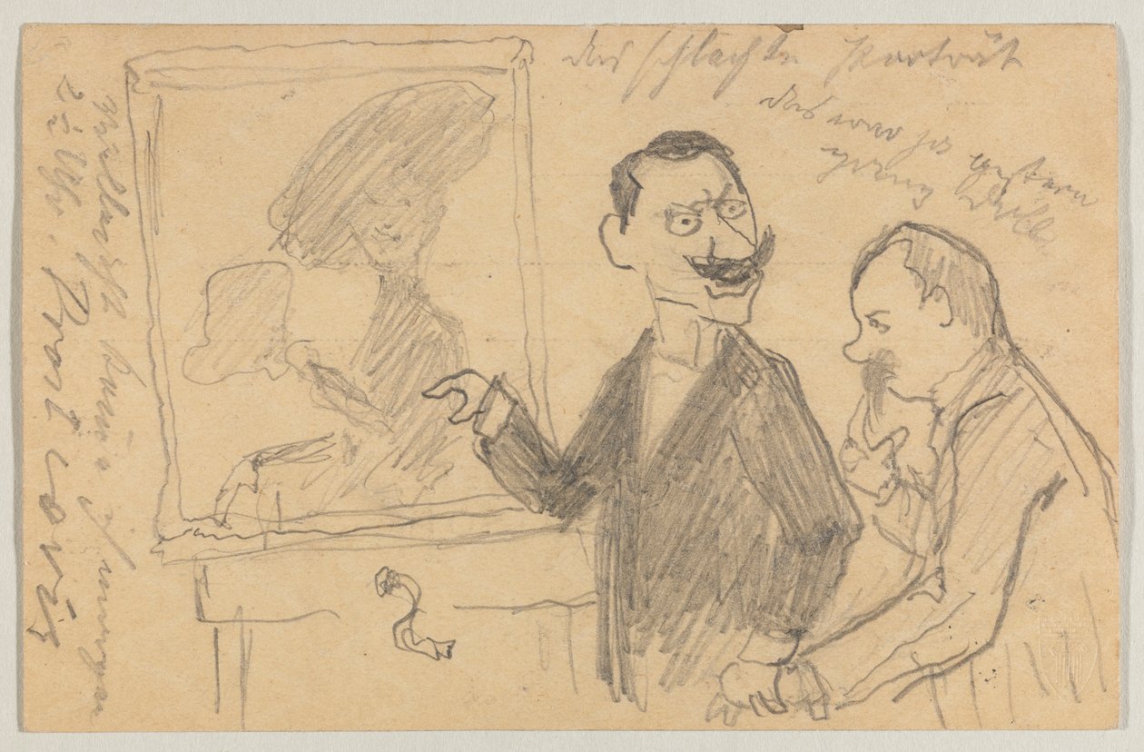 Lovis Corinth Carlu Strathmannovi: pohlednice, razítko 27. května 1901 od Lovis Corinth