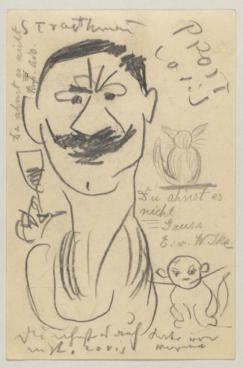 Lovis Corinth Carlu Strathmannovi: pohlednice, razítko 29. března 1904 od Lovis Corinth