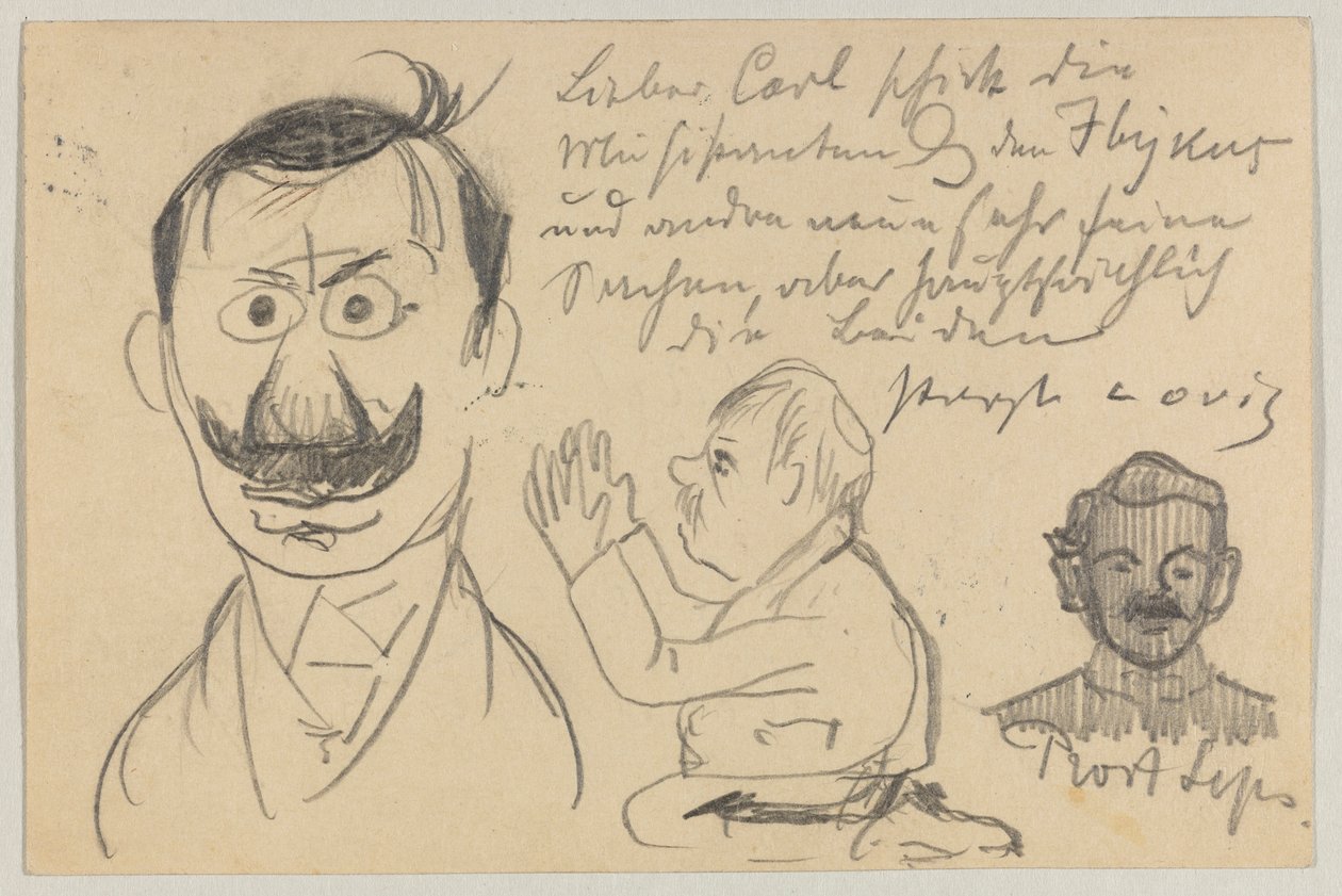 Lovis Corinth Carlu Strathmannovi: pohlednice, razítko 30. ledna 1903 od Lovis Corinth