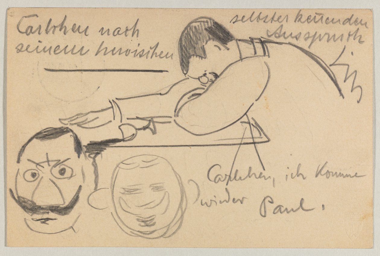 Lovis Corinth Carlu Strathmannovi: pohlednice, razítko 8. ledna 1903 od Lovis Corinth