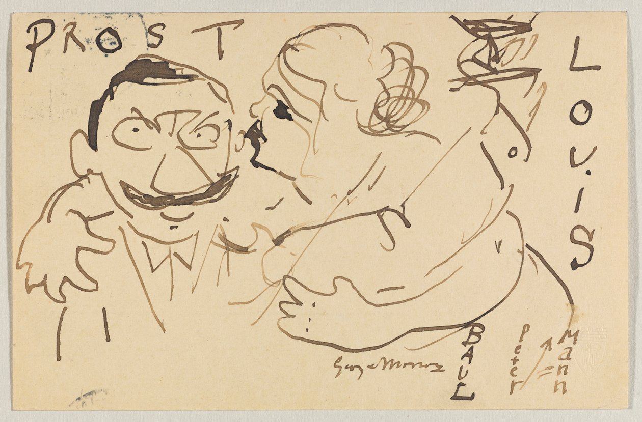 Lovis Corinth Carlu Strathmannovi: pohlednice, razítko 9. prosince 1908 od Lovis Corinth