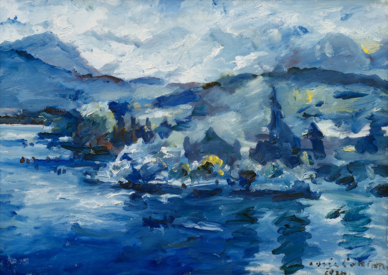 Lucernské jezero odpoledne od Lovis Corinth