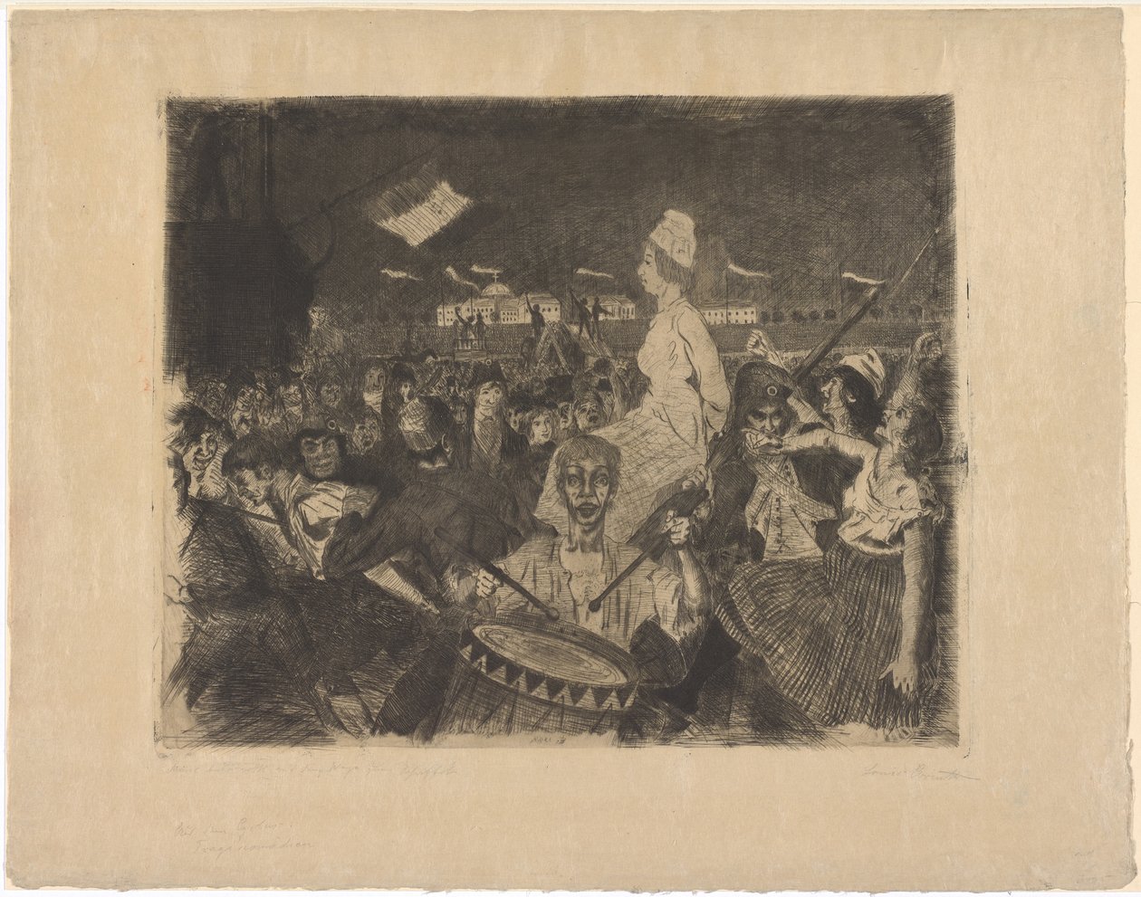Marie Antoinette na cestě k popravčímu pódiu od Lovis Corinth