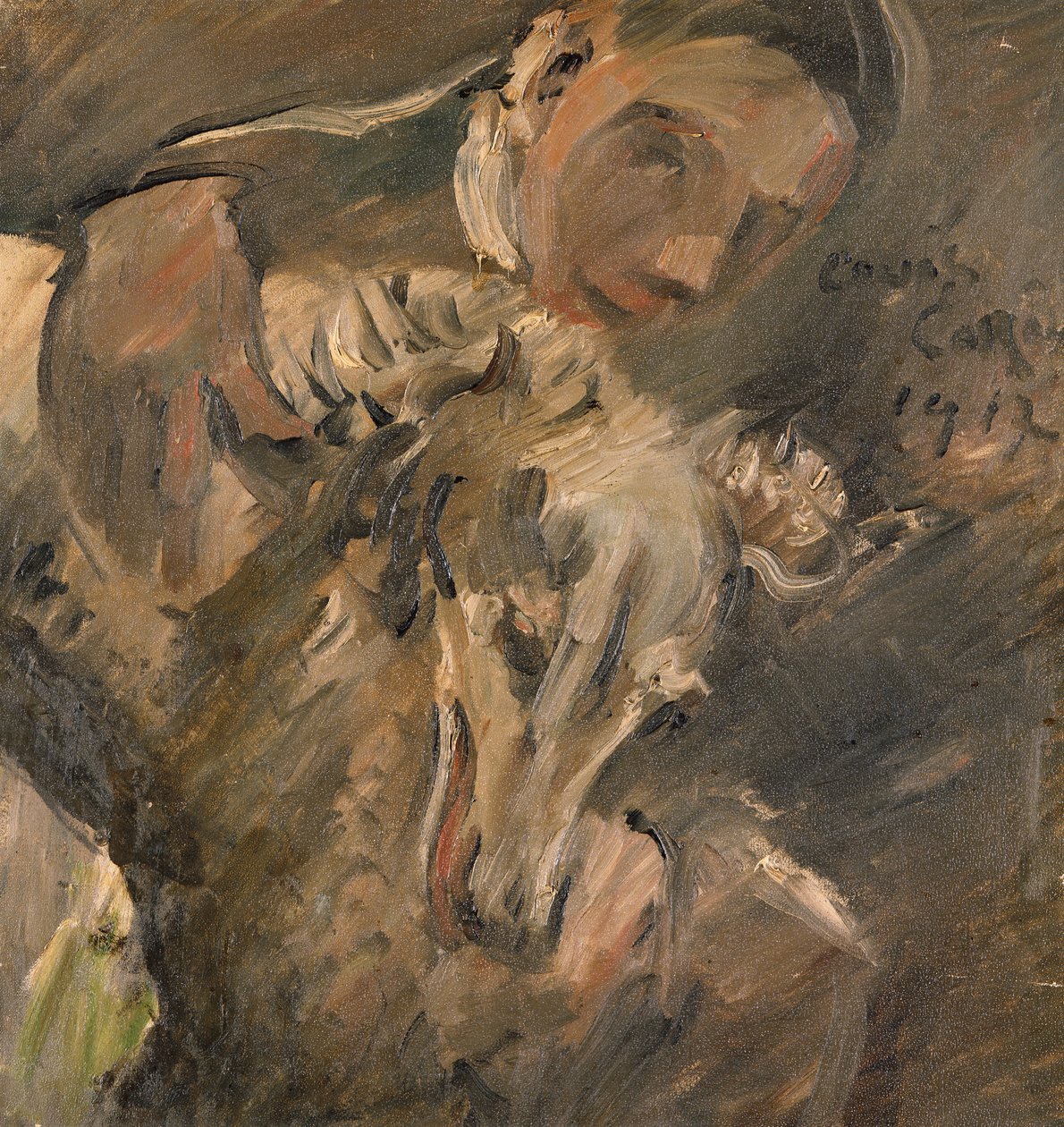 Max Mainer se sibiřským chrtem, 1917 od Lovis Corinth