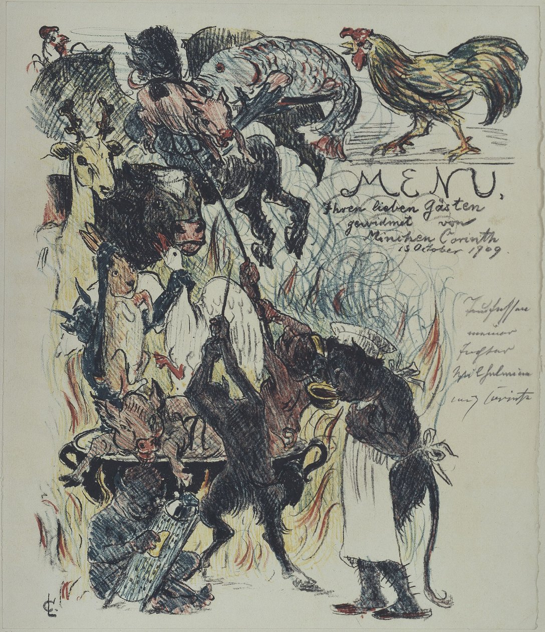Jídelní lístek od Lovis Corinth
