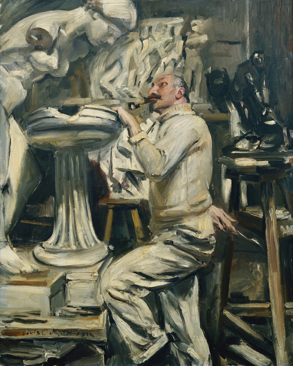 Portrét sochaře Nikolause Friedrichse; Portrét sochaře Nikolause Friedrichse, 1912 od Lovis Corinth