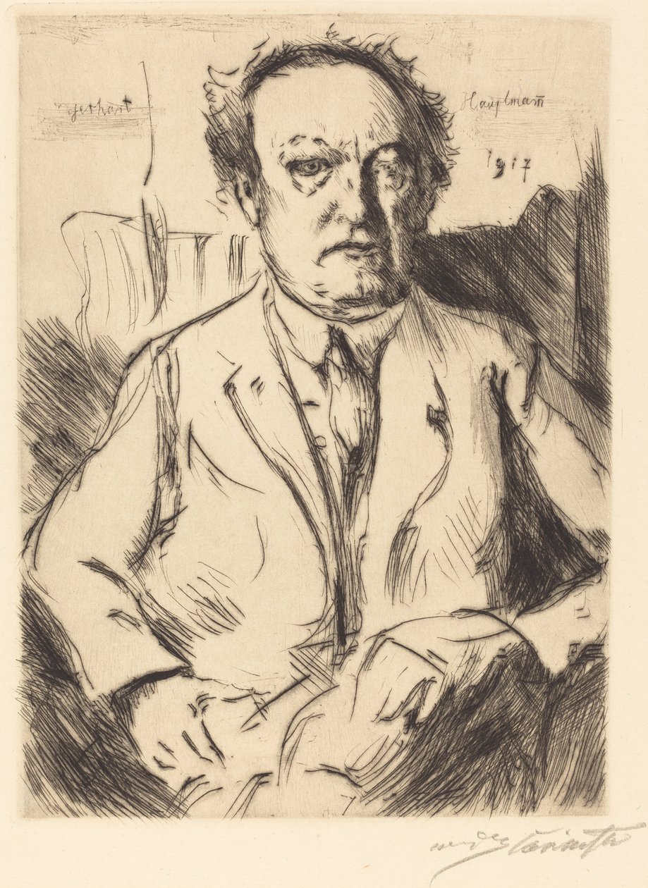 Portrét dramatika a prozaika Gerharta Hauptmanna, 1917. od Lovis Corinth