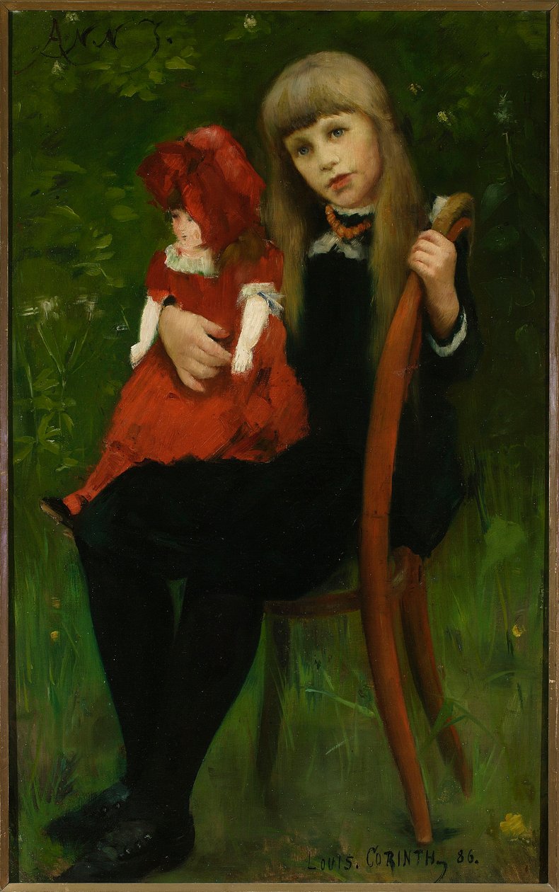 Portrét Anny Schaumburg s panenkou od Lovis Corinth