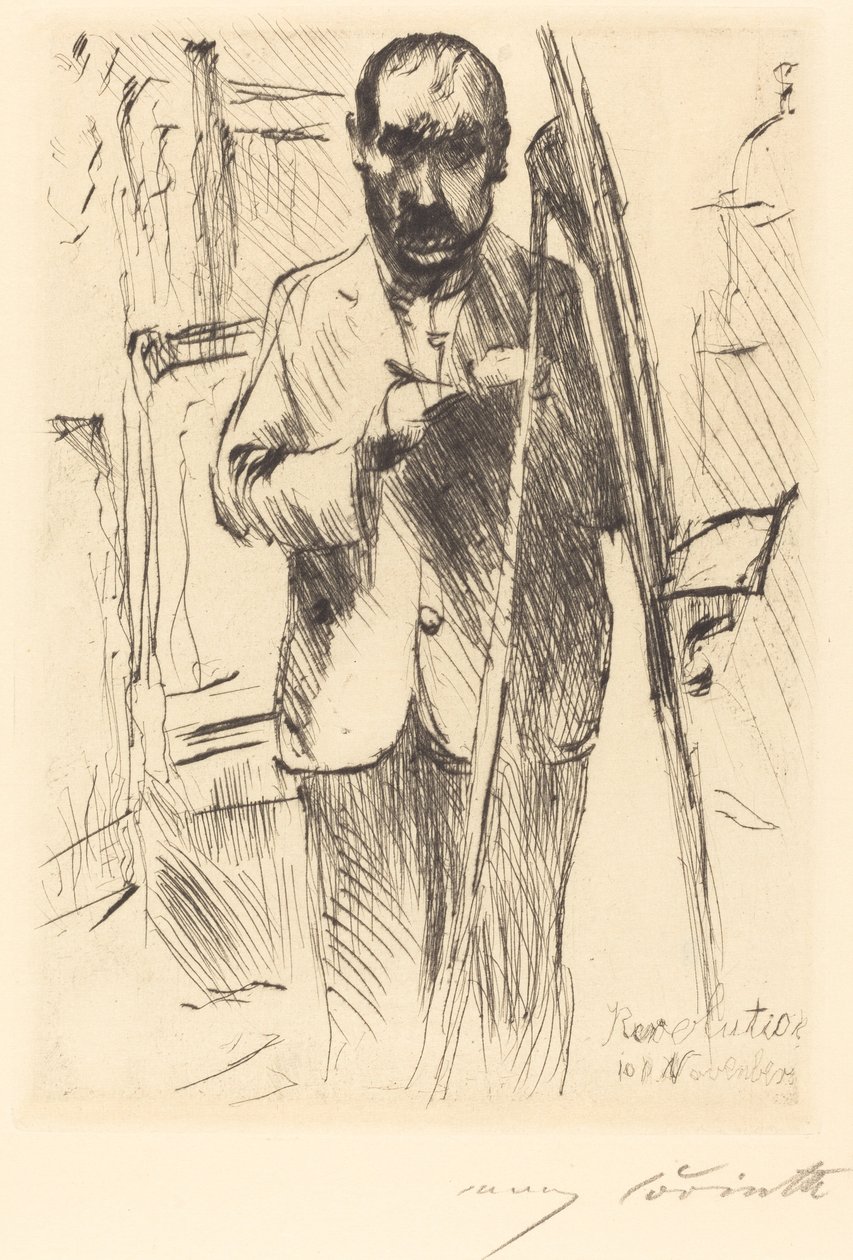 Autoportrét se stojanem od Lovis Corinth
