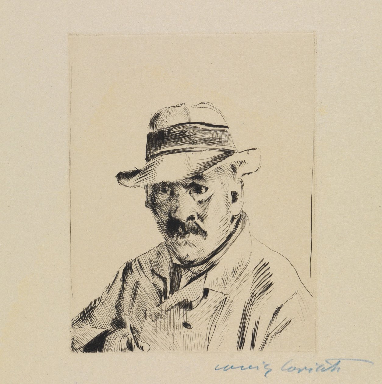 Autoportrét ve slaměném klobouku od Lovis Corinth