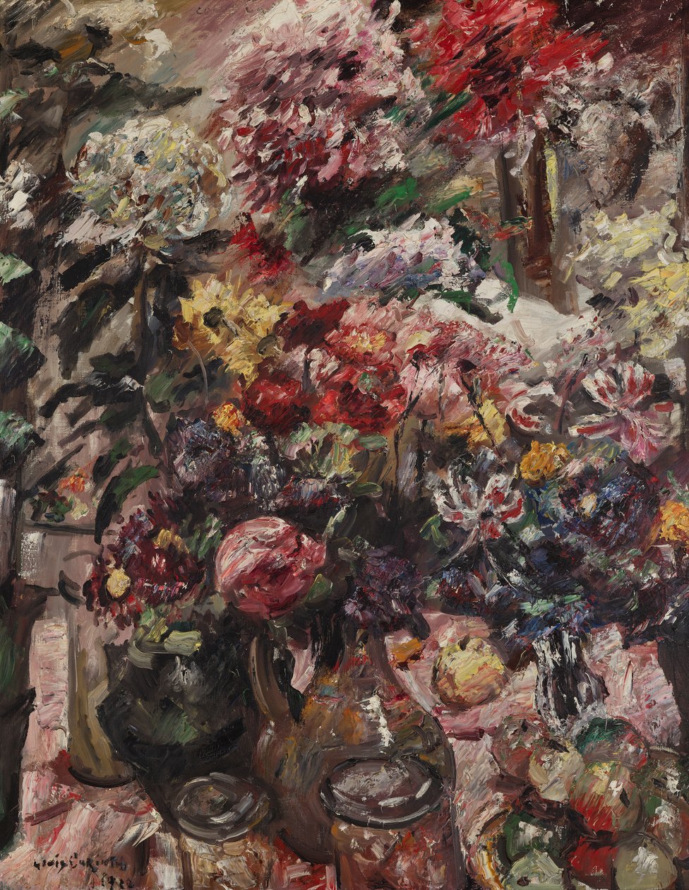 Zátiší s chryzantémami a Amarylis od Lovis Corinth