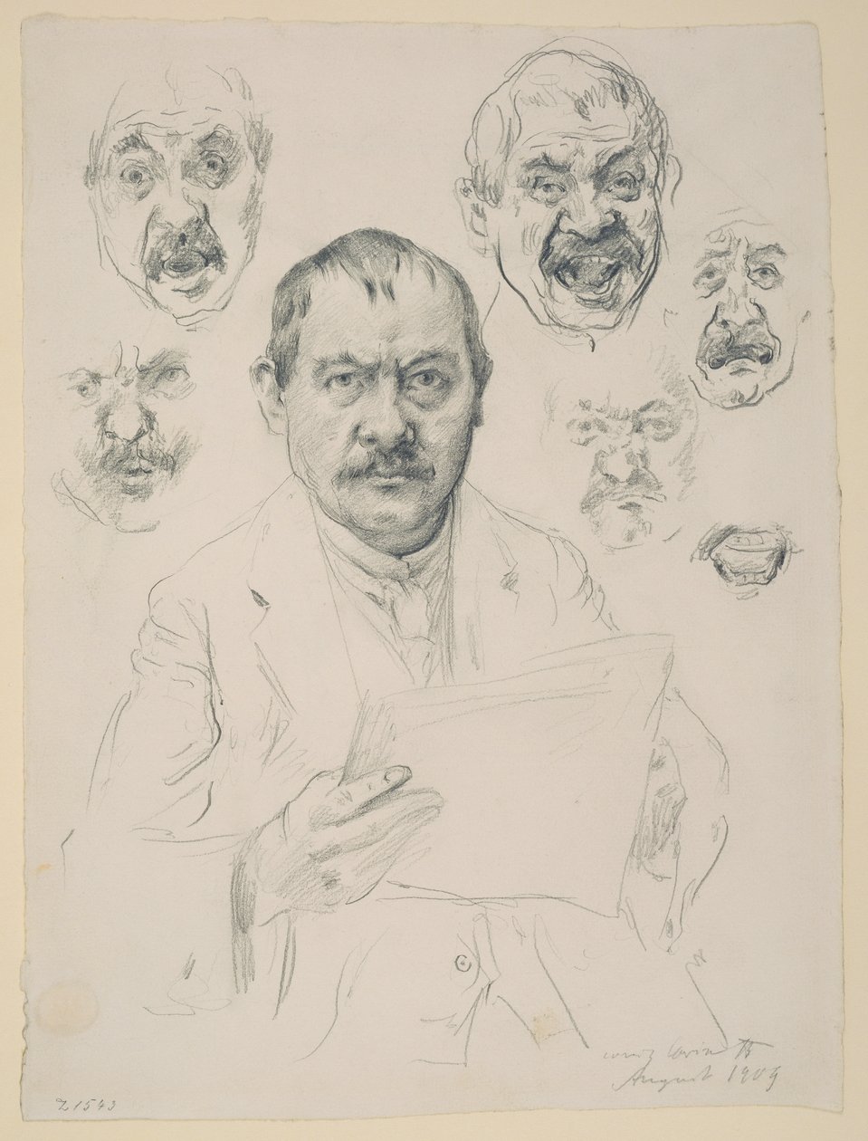 Studie k autoportrétu od Lovis Corinth