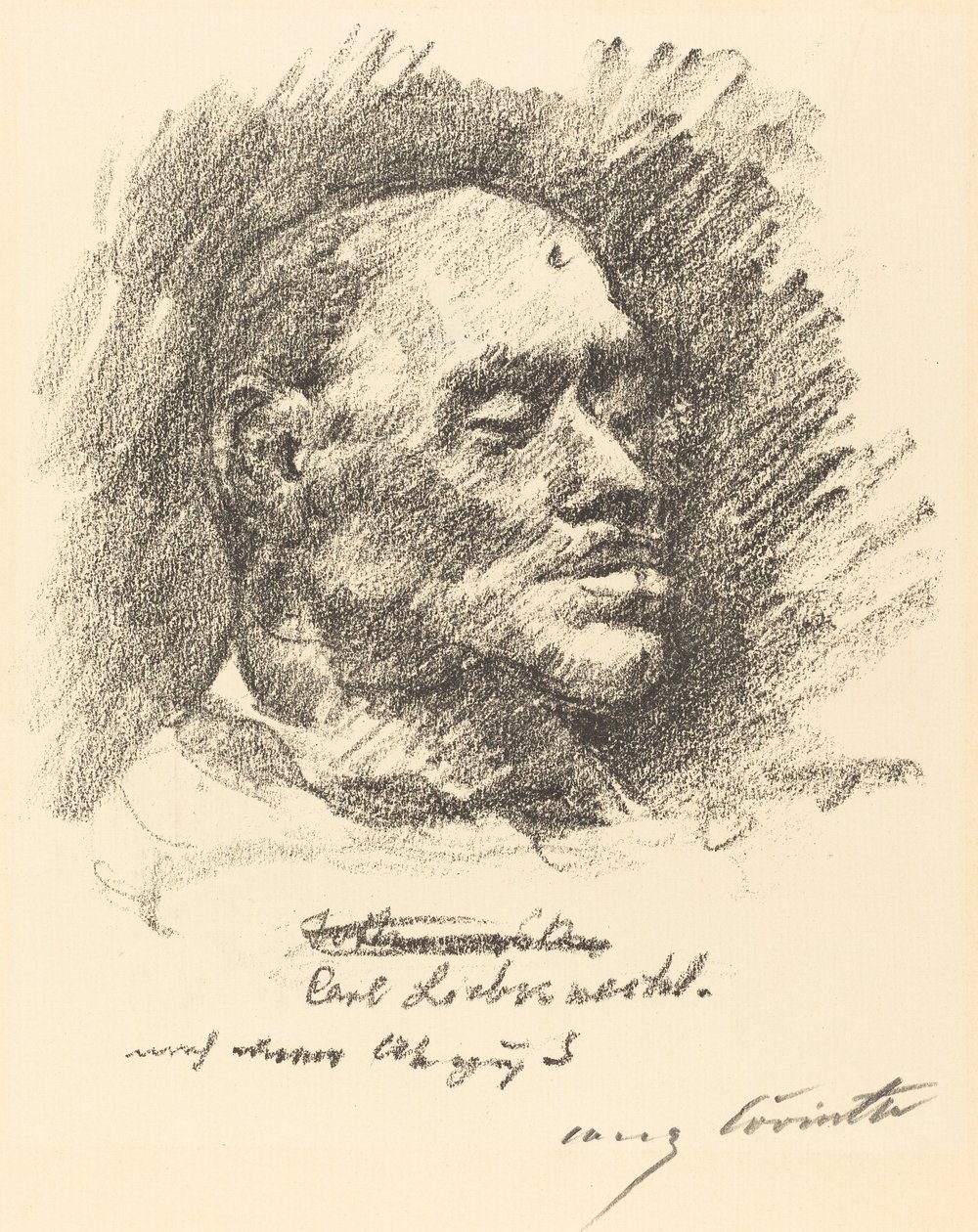 Liebknechtova posmrtná maska od Lovis Corinth