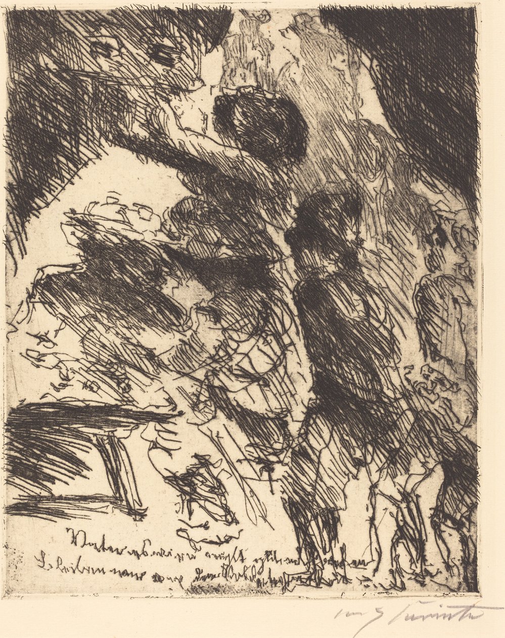 Otče, nedopadne to dobře, když se budeme držet dál od hordy vojáků..., 1923. od Lovis Corinth