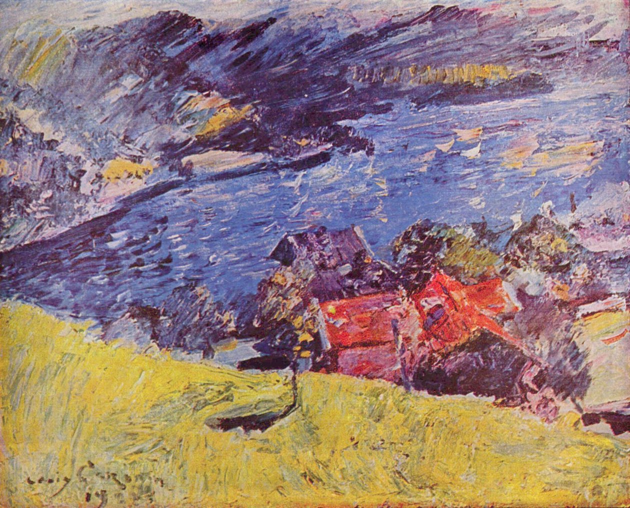 Walchensee, žlutá louka od Lovis Corinth