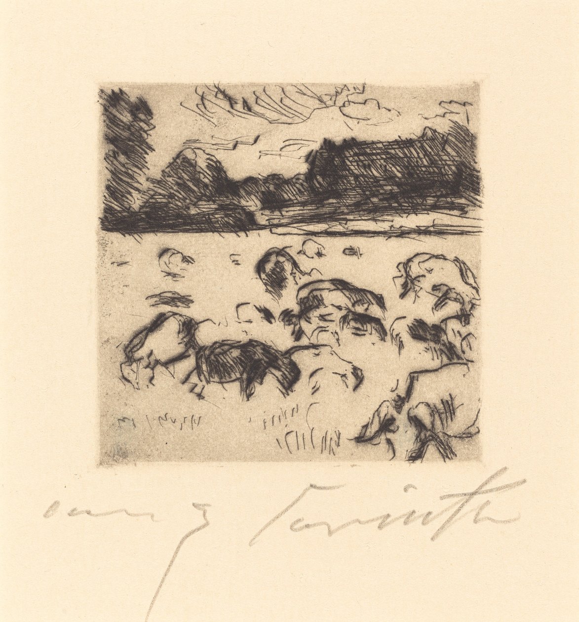 Pasoucí se ovce Pasoucí se ovce, 1916. od Lovis Corinth