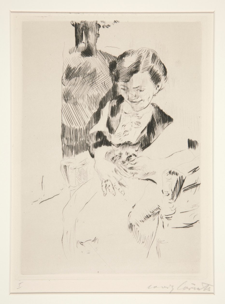 Žena s kotětem od Lovis Corinth