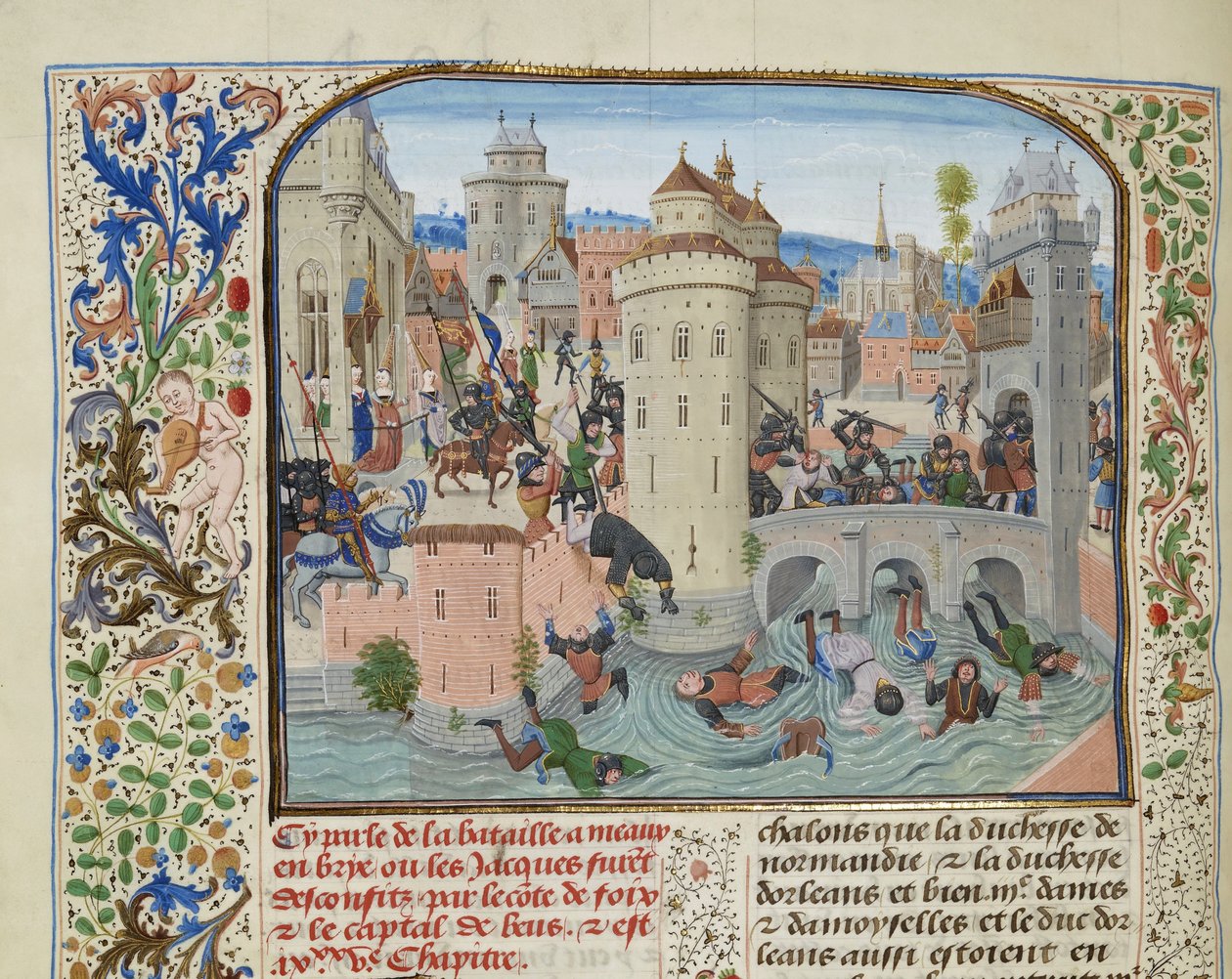 Porážka Jacquerie dne 9. června 1358, asi 1470-1475. od Loyset Liedet