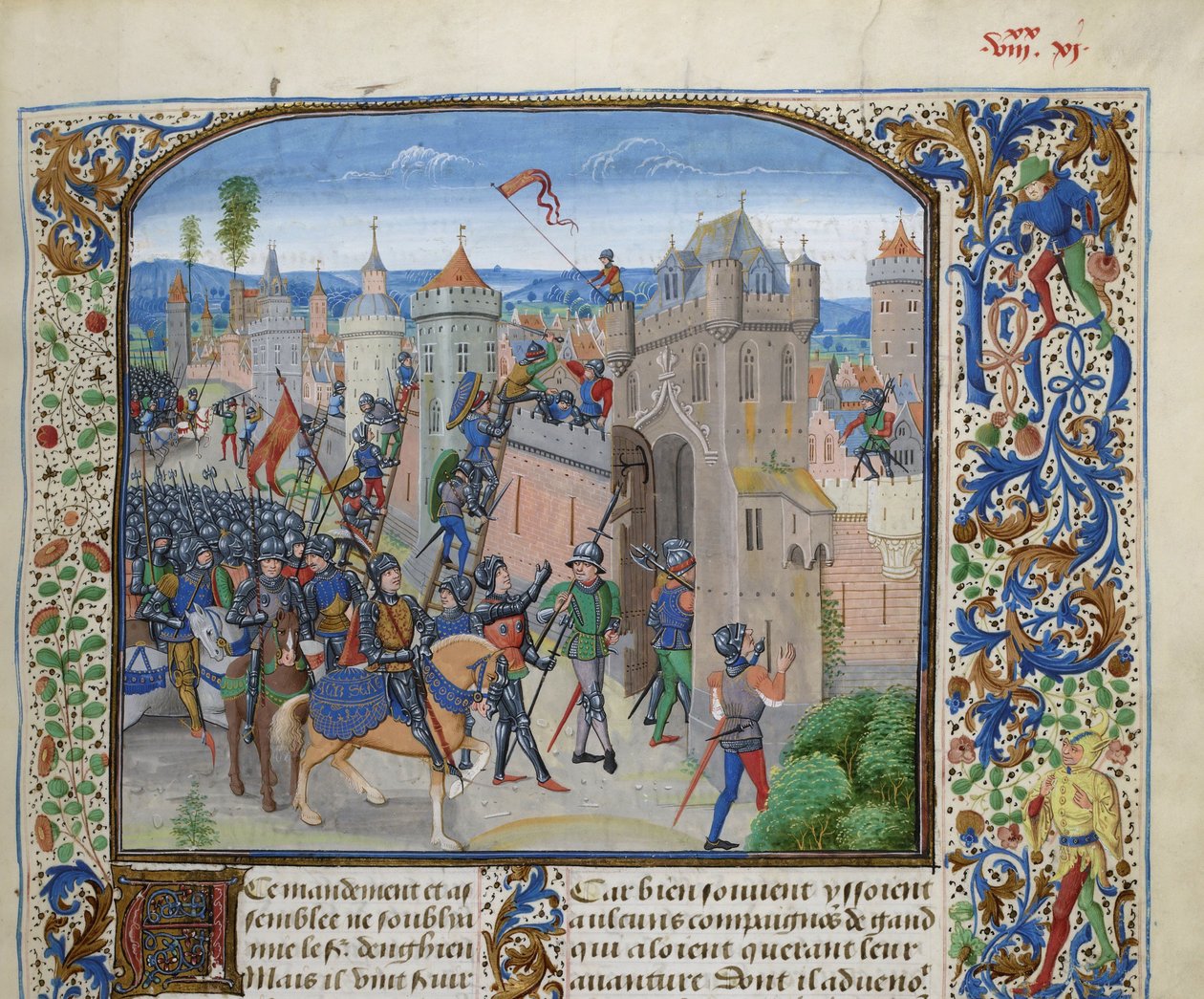Obléhání Gentu Ludvíkem II. z Male, cca 1470-1475. od Loyset Liedet