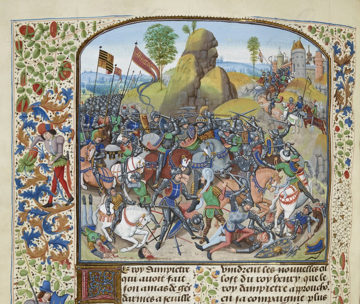 Bitva u Montielu v roce 1369, cca 1470-1475. od Loyset Liedet