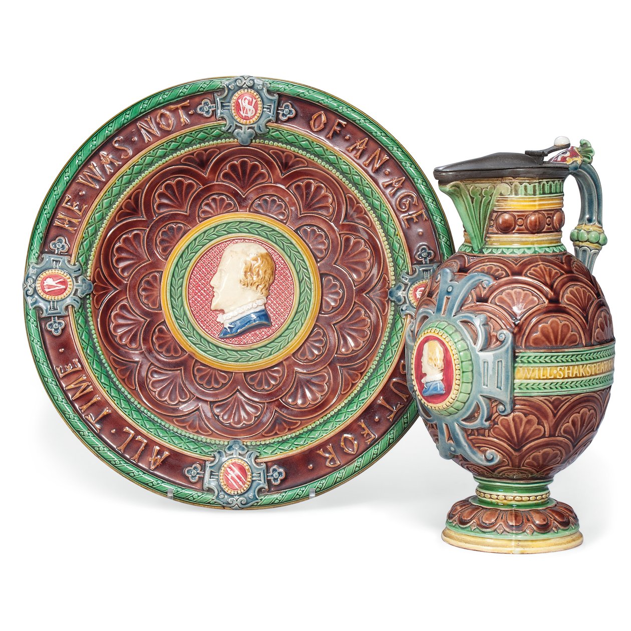 Majolika Minton a stojan od Ltd Mintons