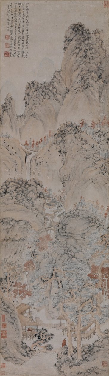 Krajina ve stylu Wang Meng od Lu Zhi