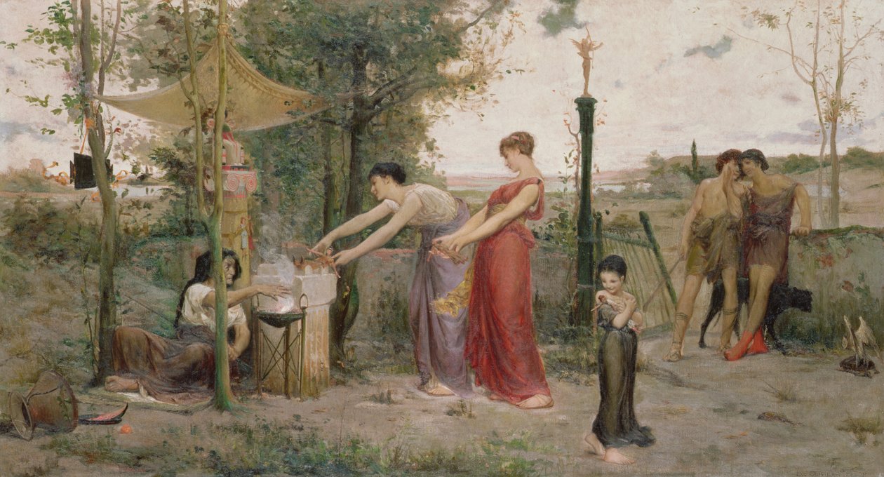 Obětující panenky, 1871 od Luc Oliver Merson