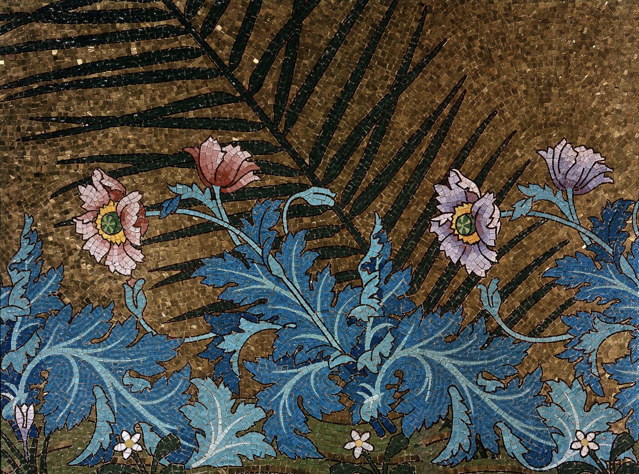 Detail mozaiky Pasteurovy hrobky od Luc Oliviera Mersona od Luc Oliver Merson