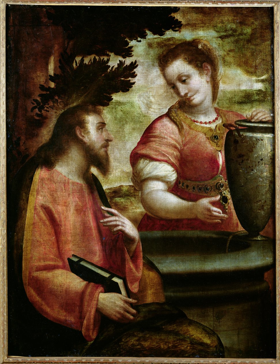 Kristus a žena Samaří, kolem 1575-80 od Luca Cambiaso