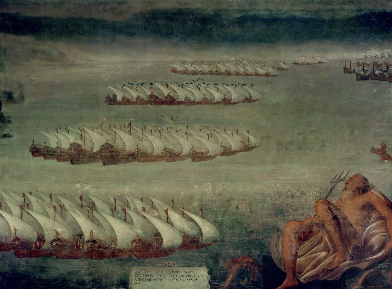 Bitva u Lepanta, 7. října 1571 od Luca Cambiaso