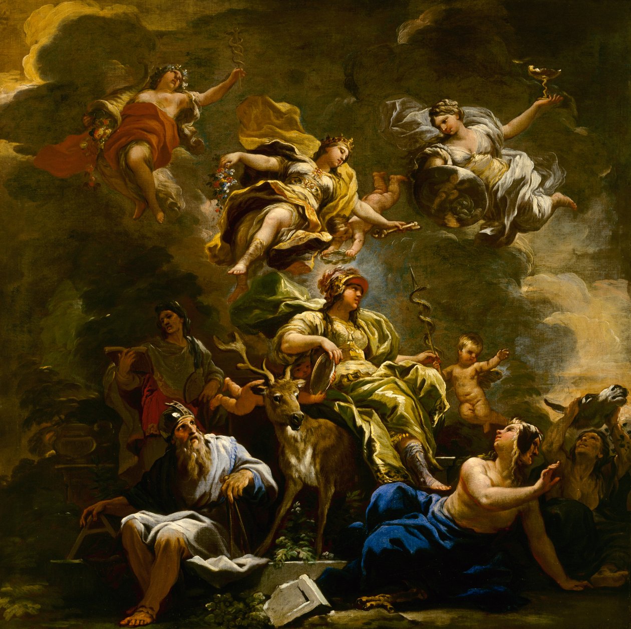 Alegorie obezřetnosti, kolem roku 1682 od Luca Giordano