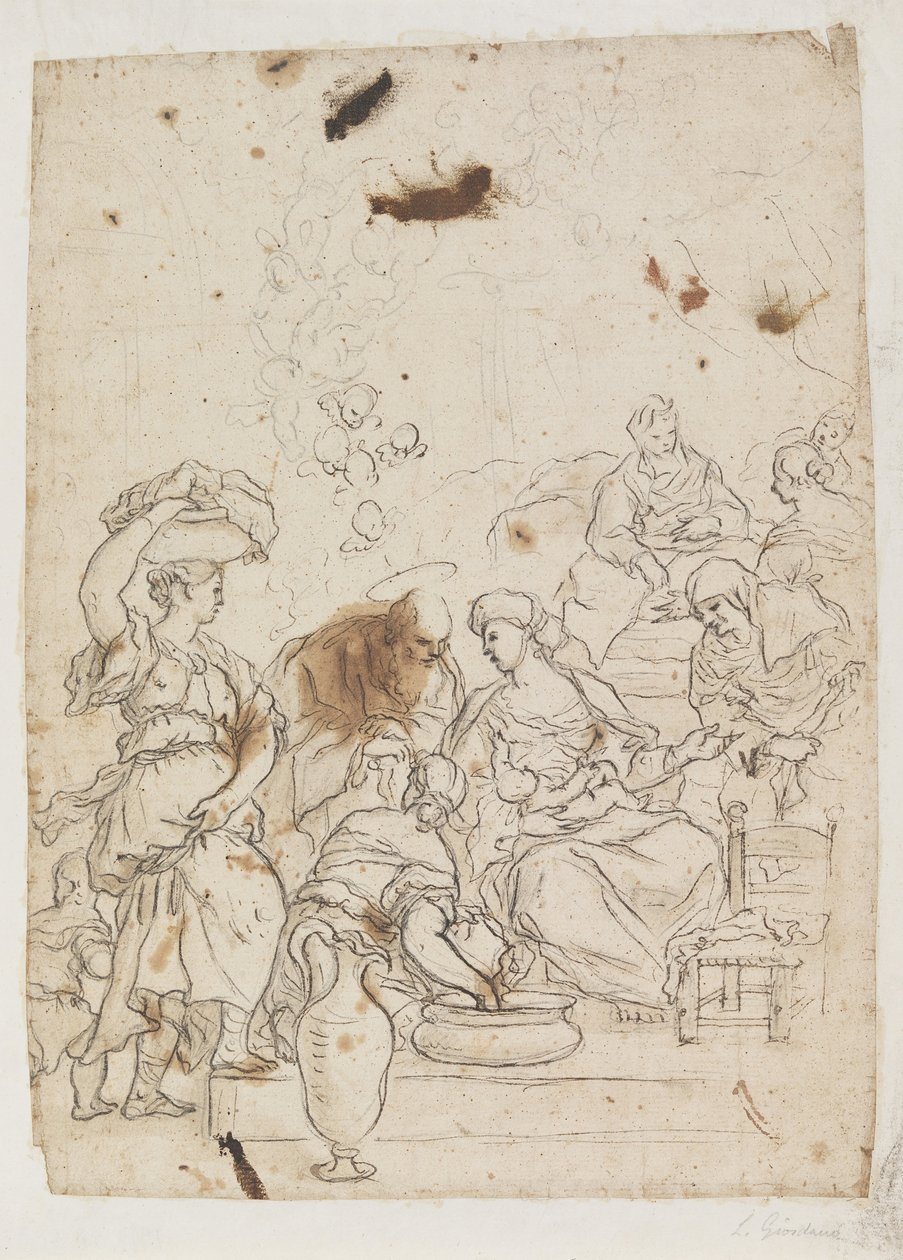 Narození Panny Marie od Luca Giordano