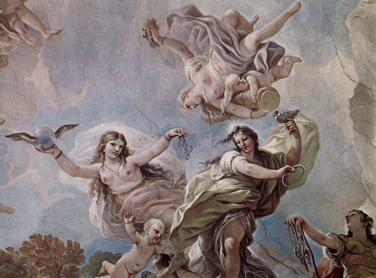 Fresky v galerii Palazzo Medici-Riccardi ve Florencii od Luca Giordano
