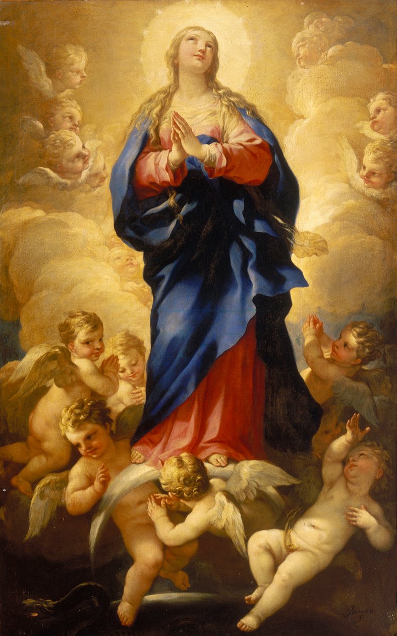 Neposkvrněné početí od Luca Giordano
